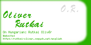 oliver rutkai business card